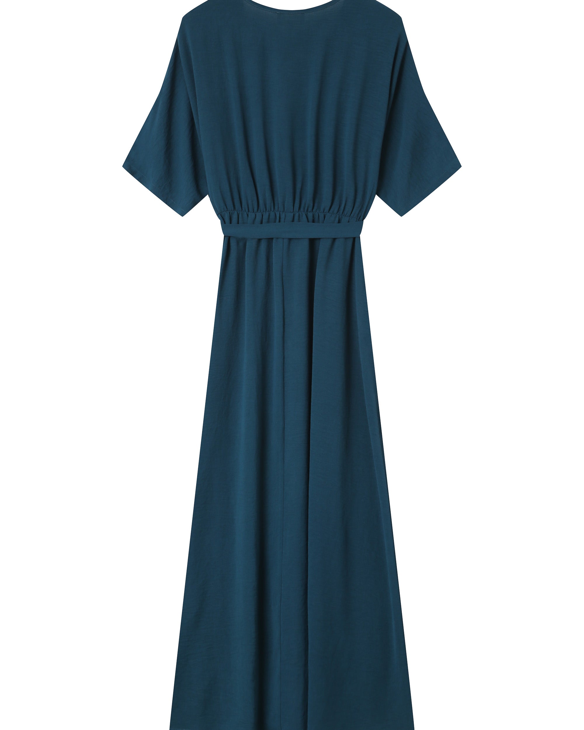 Robe longue portefeuille emeraude Maud