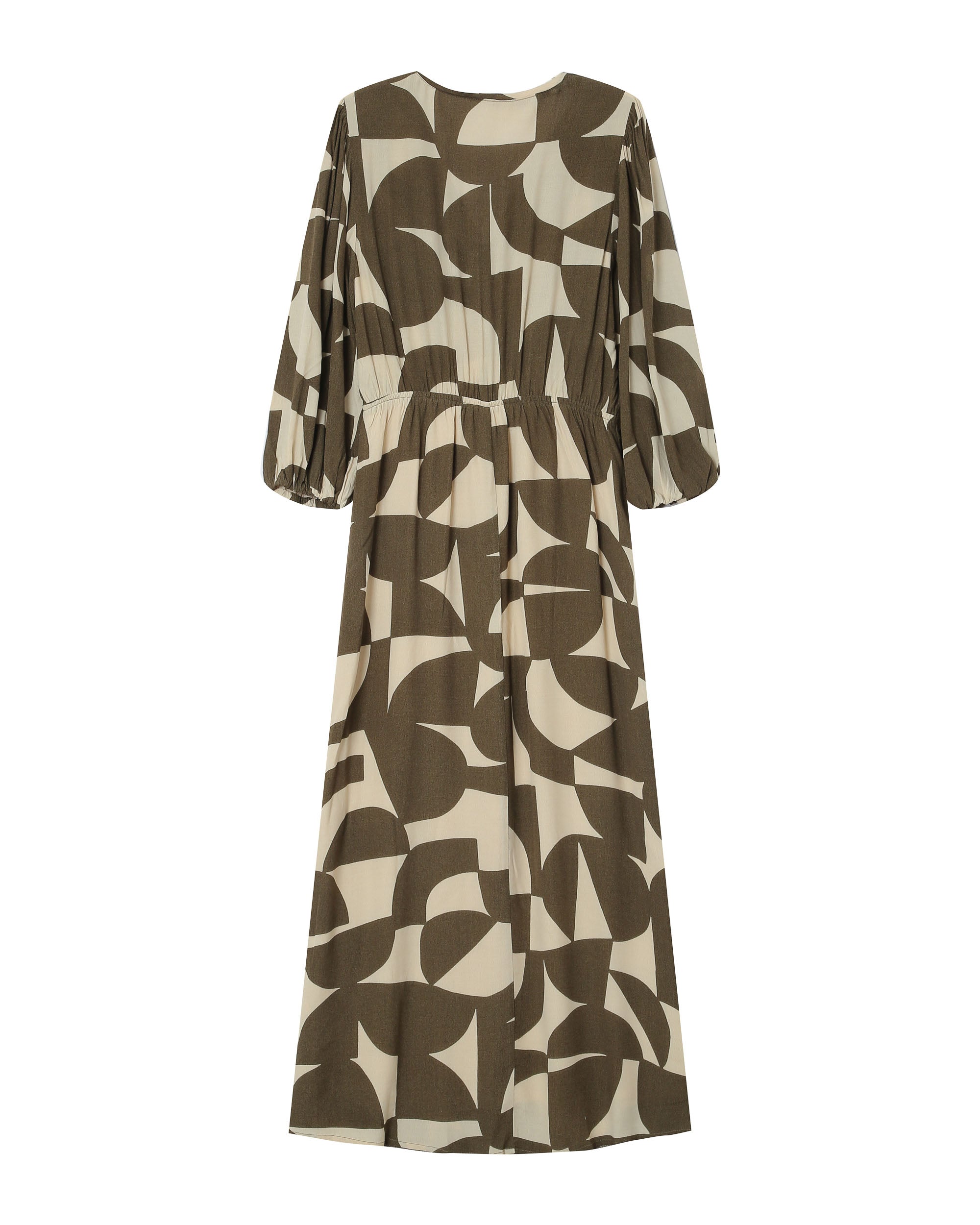 Robe courte graphique olive Shelly