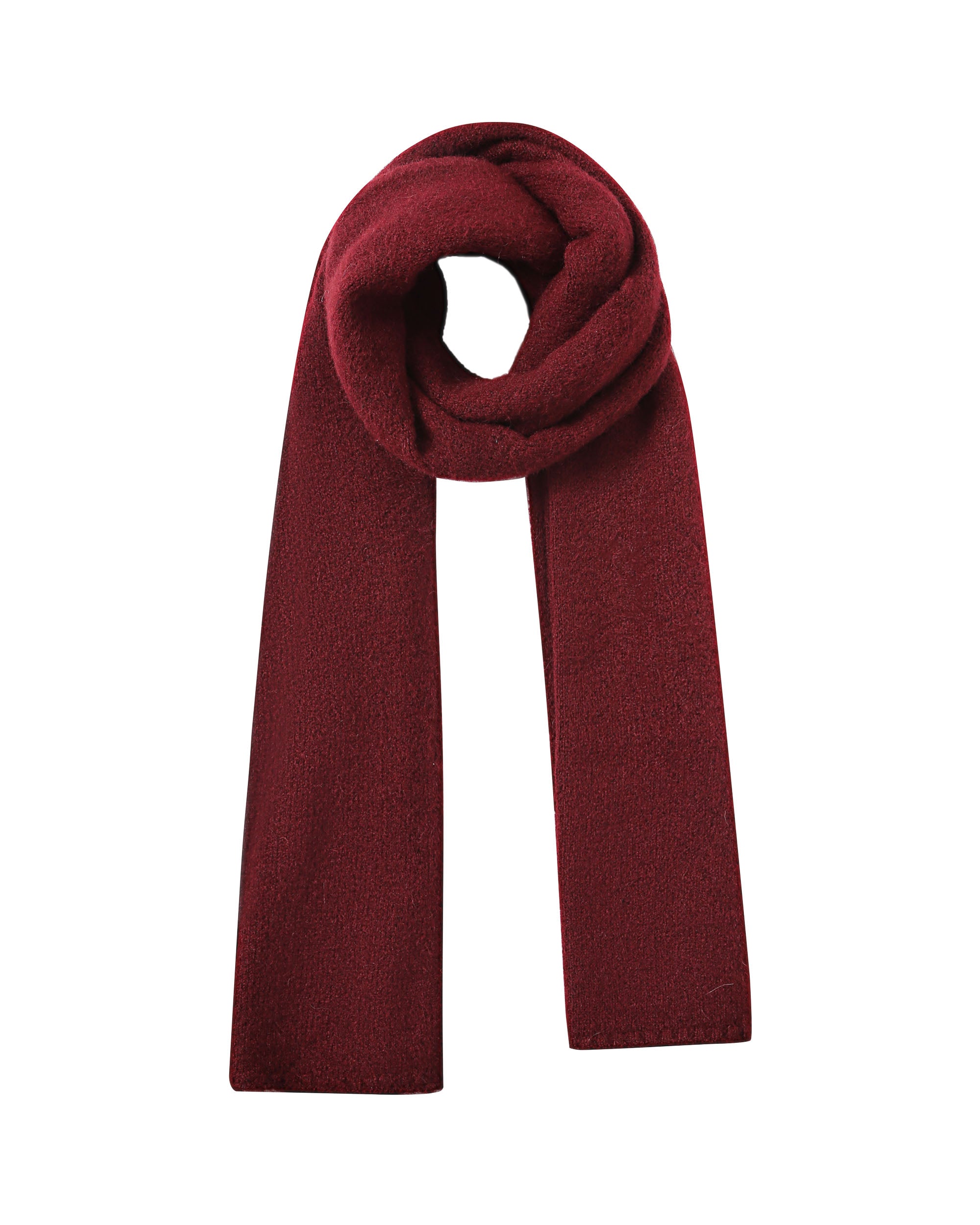 Echarpe en maille bordeaux Sanguine