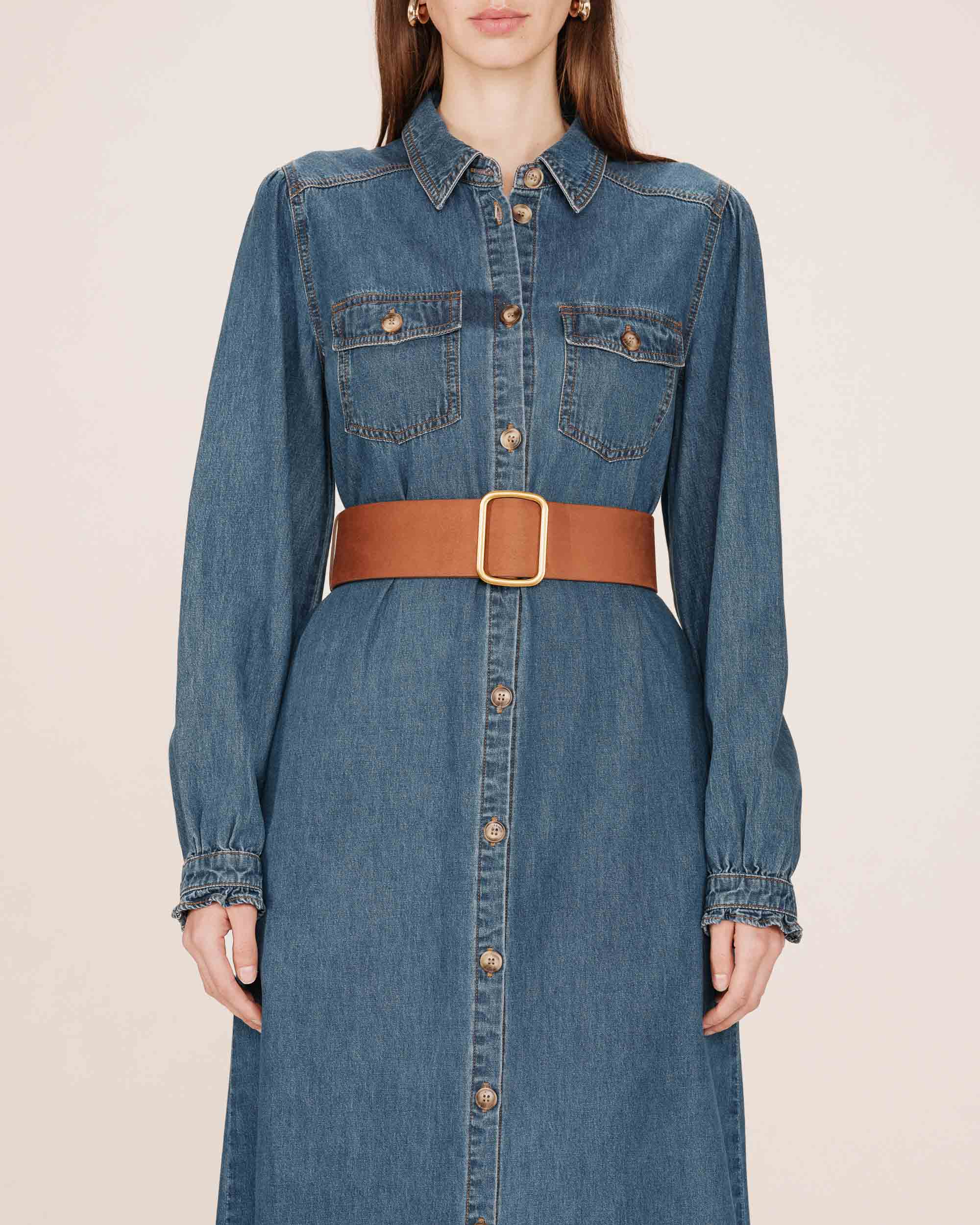 Ceinture en suedine camel Nelsie
