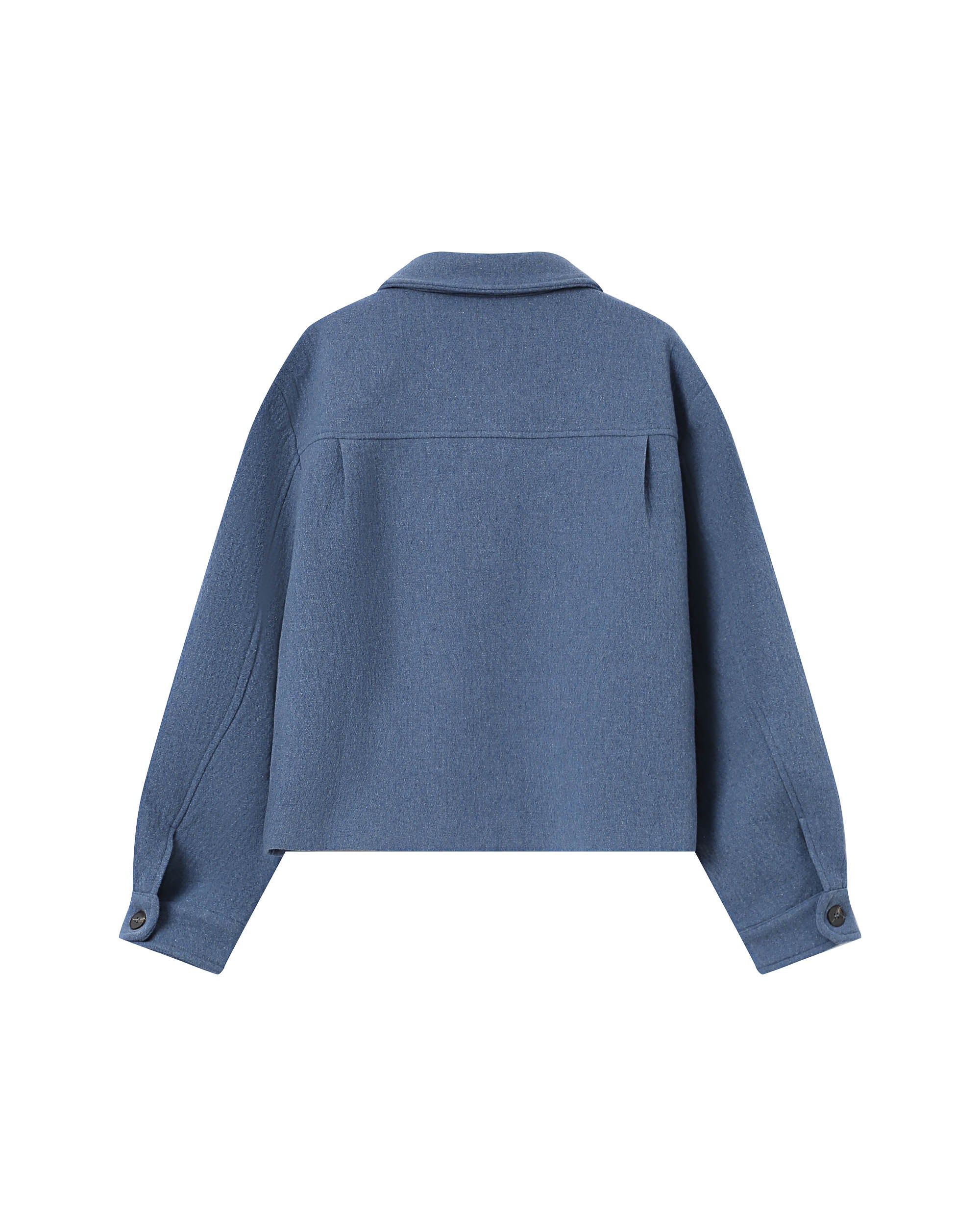 Wool boxy jacket bleu denim Novembre