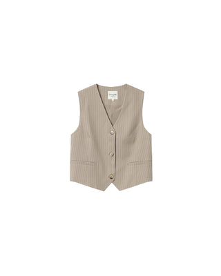 Striped waistcoat greige Sister