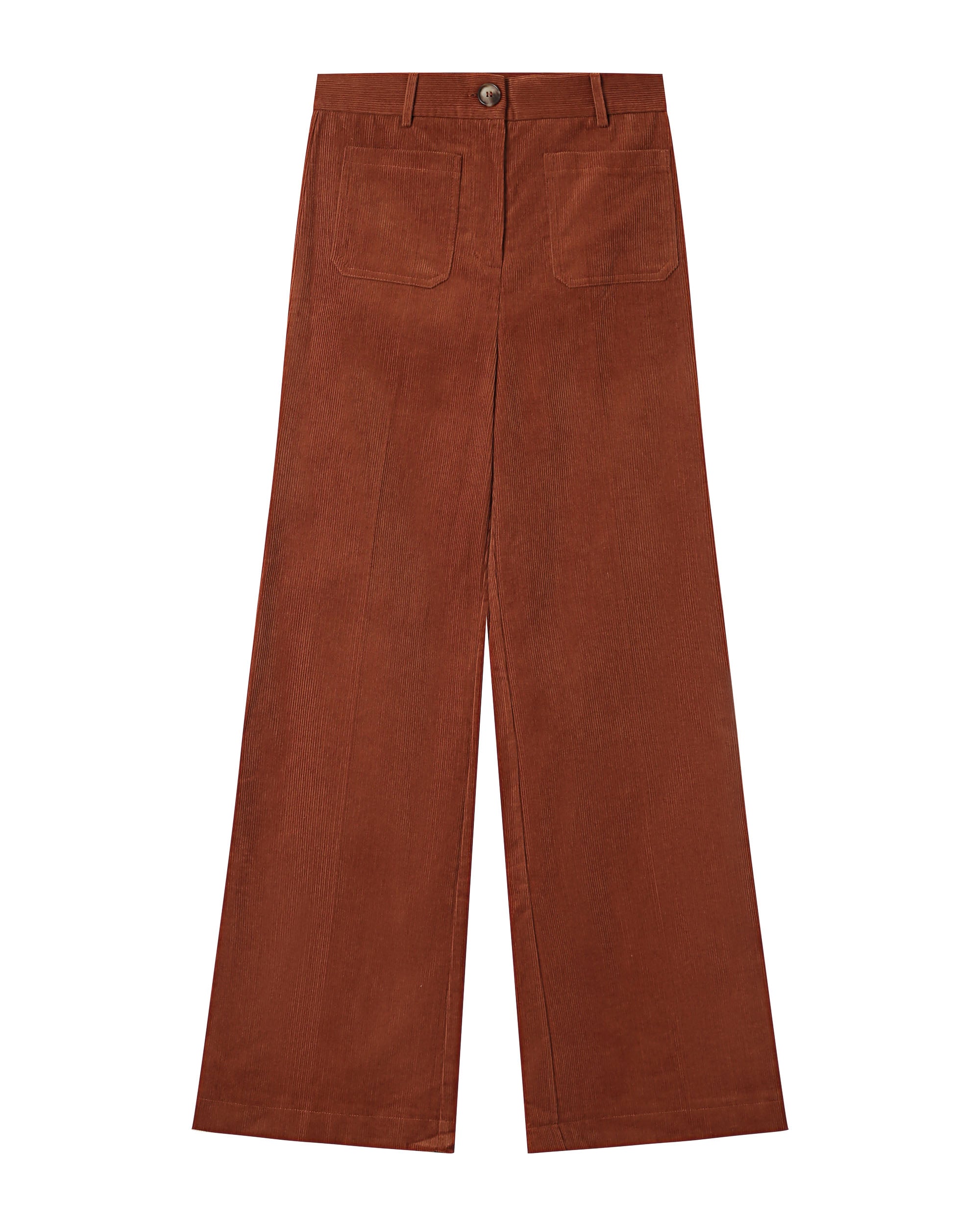 Pantalon large velours brique Samba