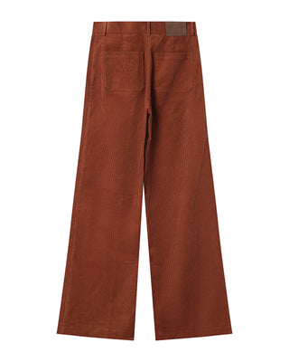 Pantalon large velours brique Samba