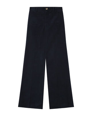 Pantalon large velours marine Samba