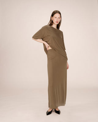 Jupe en modal vert foret Sama