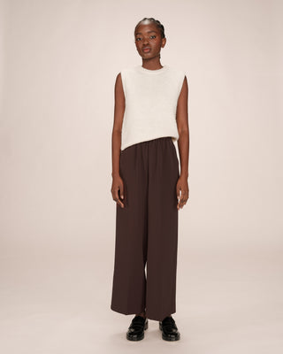 Pantalon fluide chocolat Noblesse