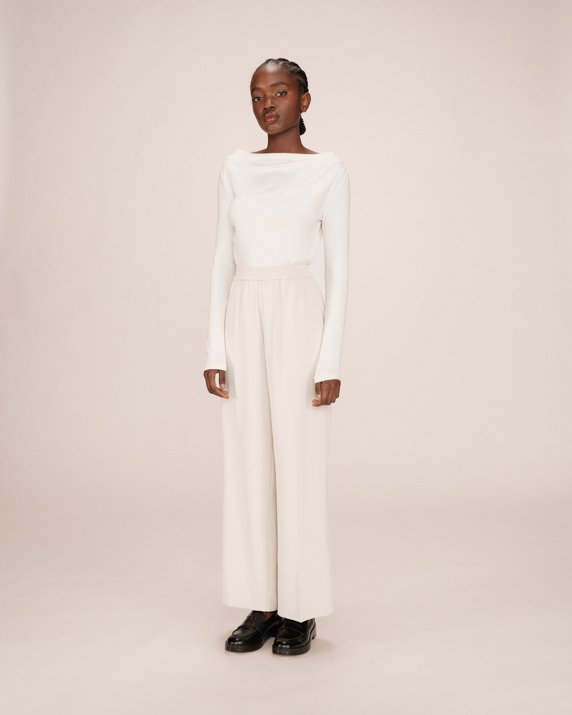 Pantalon fluide ecru Noblesse