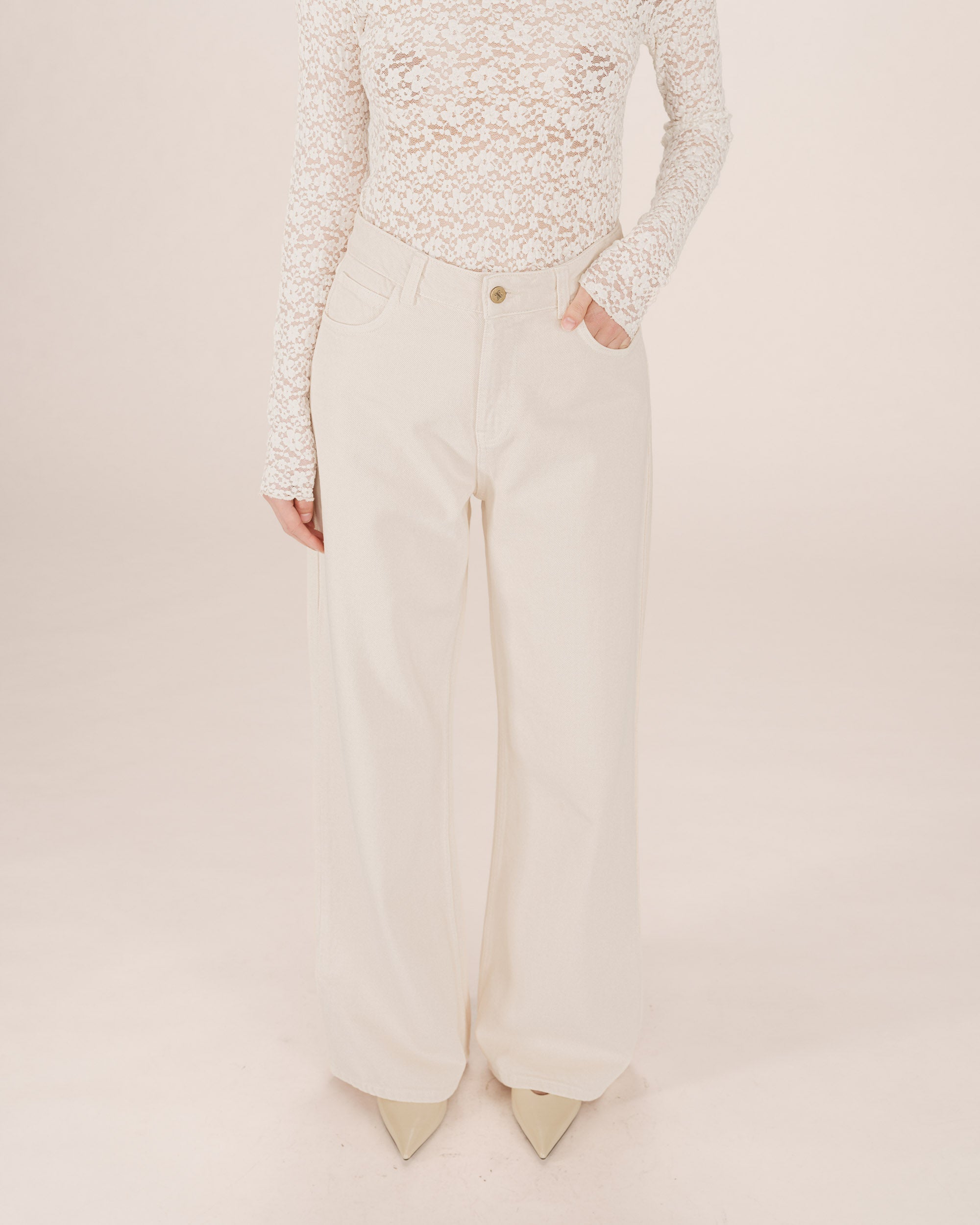 Wide-leg jeans beige James
