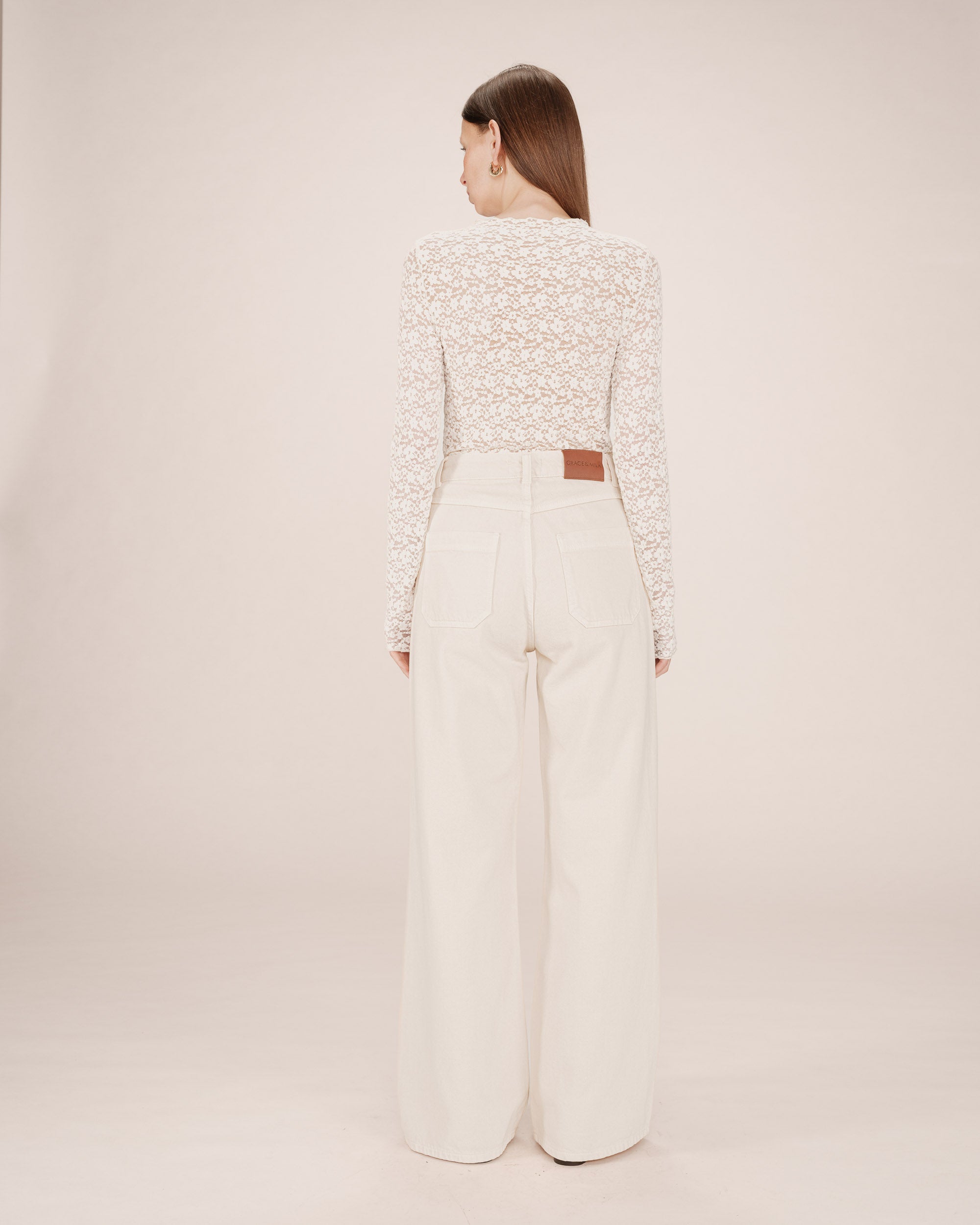 Wide-leg jeans beige James