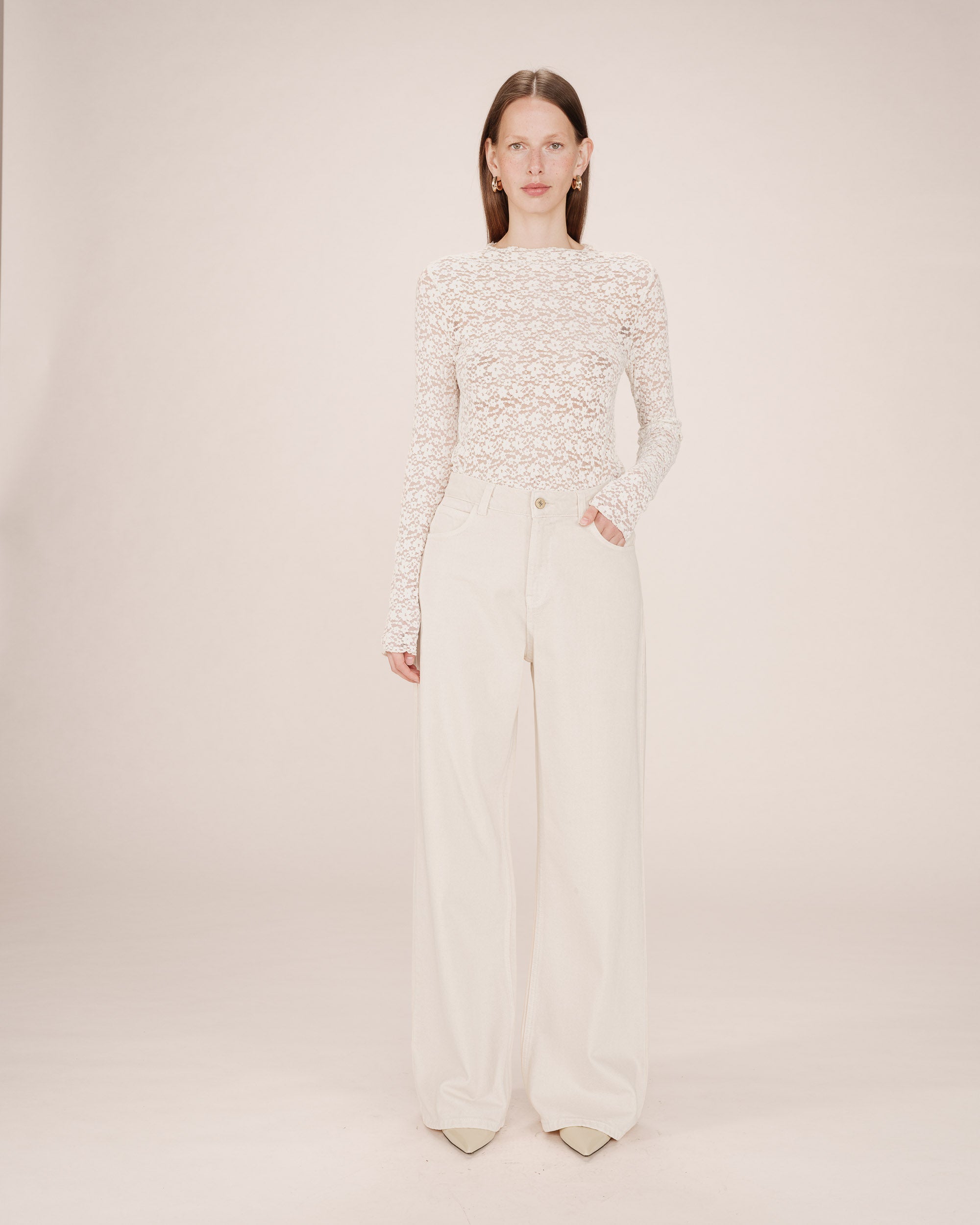 Wide-leg jeans beige James