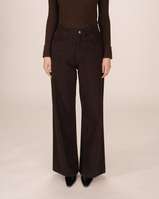 Wide-leg jeans chocolatee James