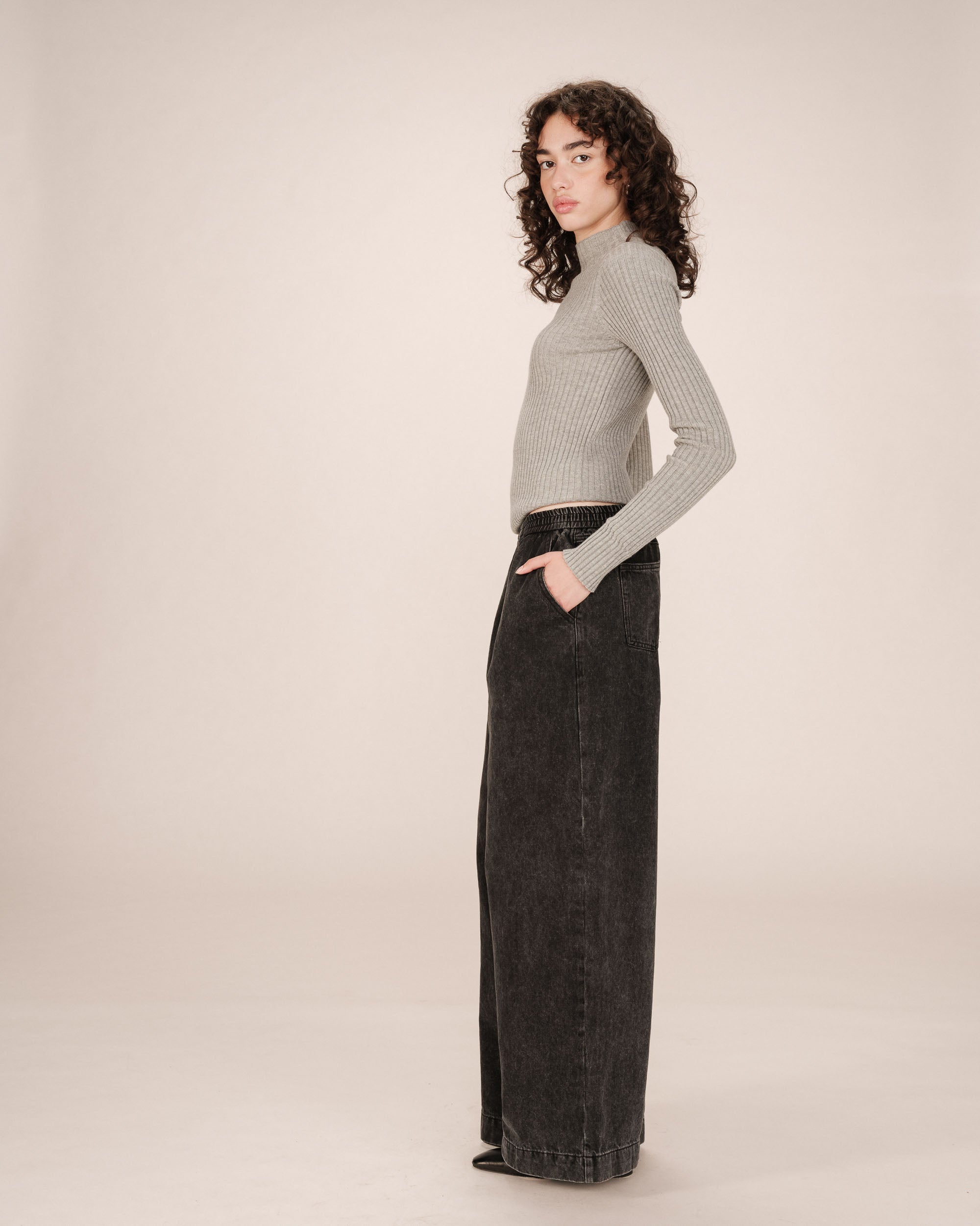 Baggy jeans black washed Sacha