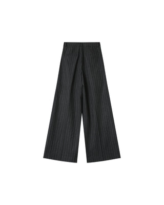 Striped tailored trousers carbon Senna