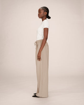 Pantalon a rayures greige Stay