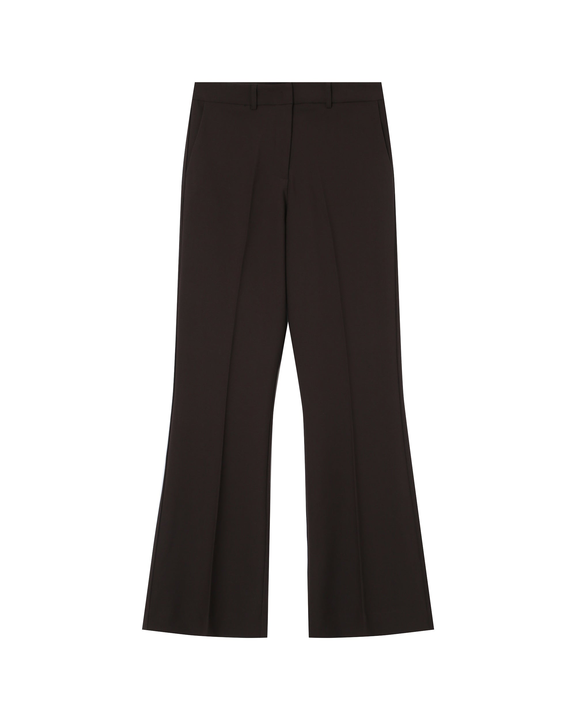 Pantalon tailleur evase chocolat Singer