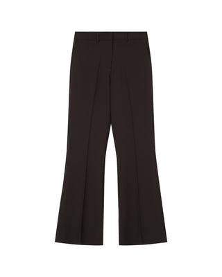 Pantalon tailleur evase chocolat Singer