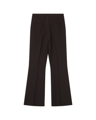 Pantalon tailleur evase chocolat Singer