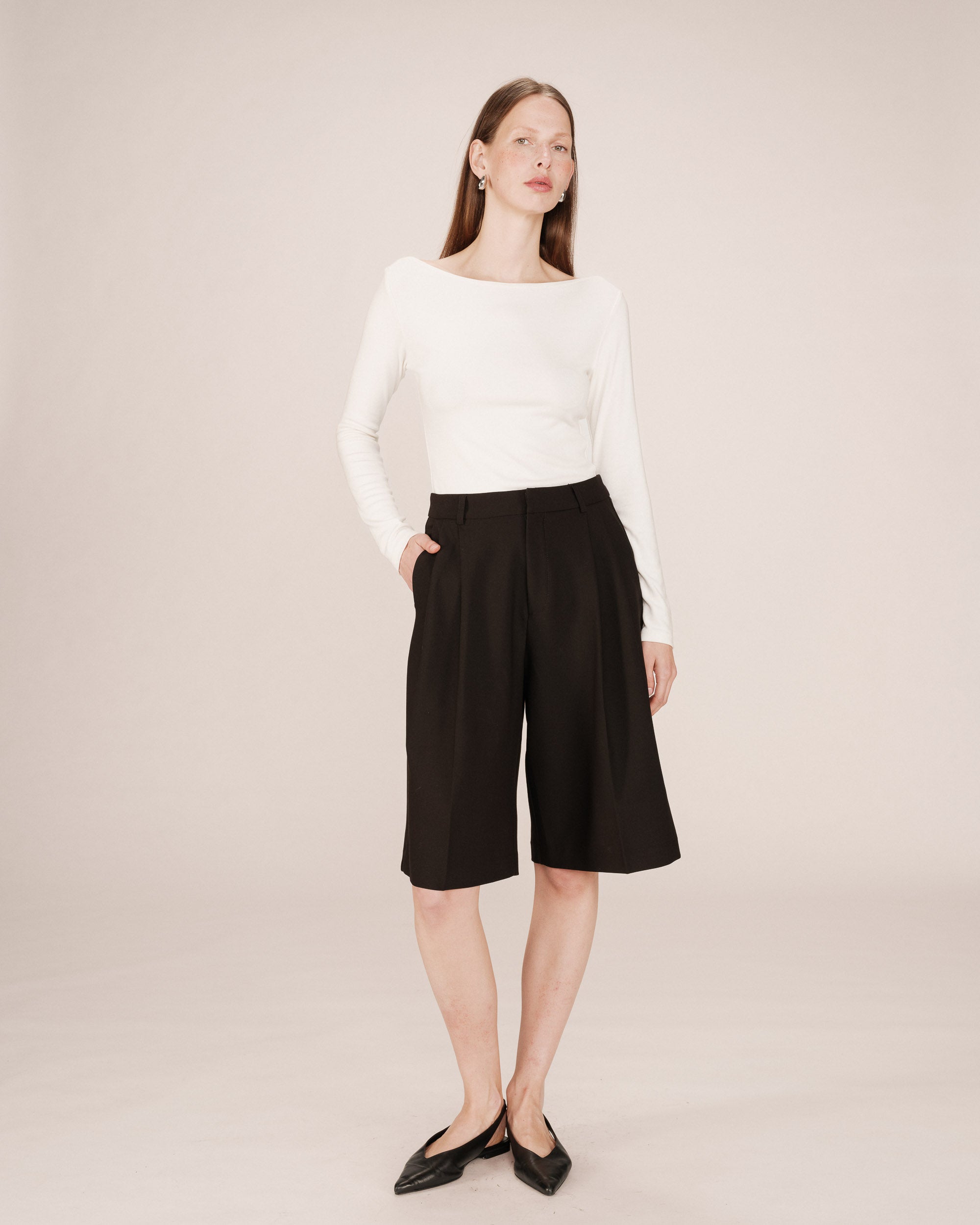 Long bermuda shorts black Sergio