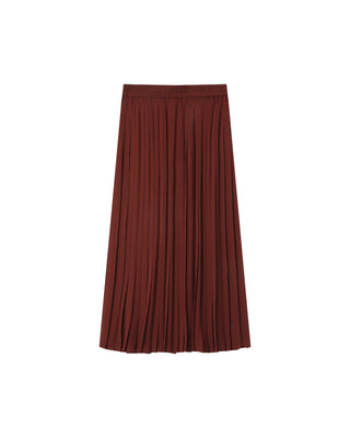 Long pleated skirt chocolatee Plisse