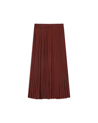 Long pleated skirt chocolatee Plisse