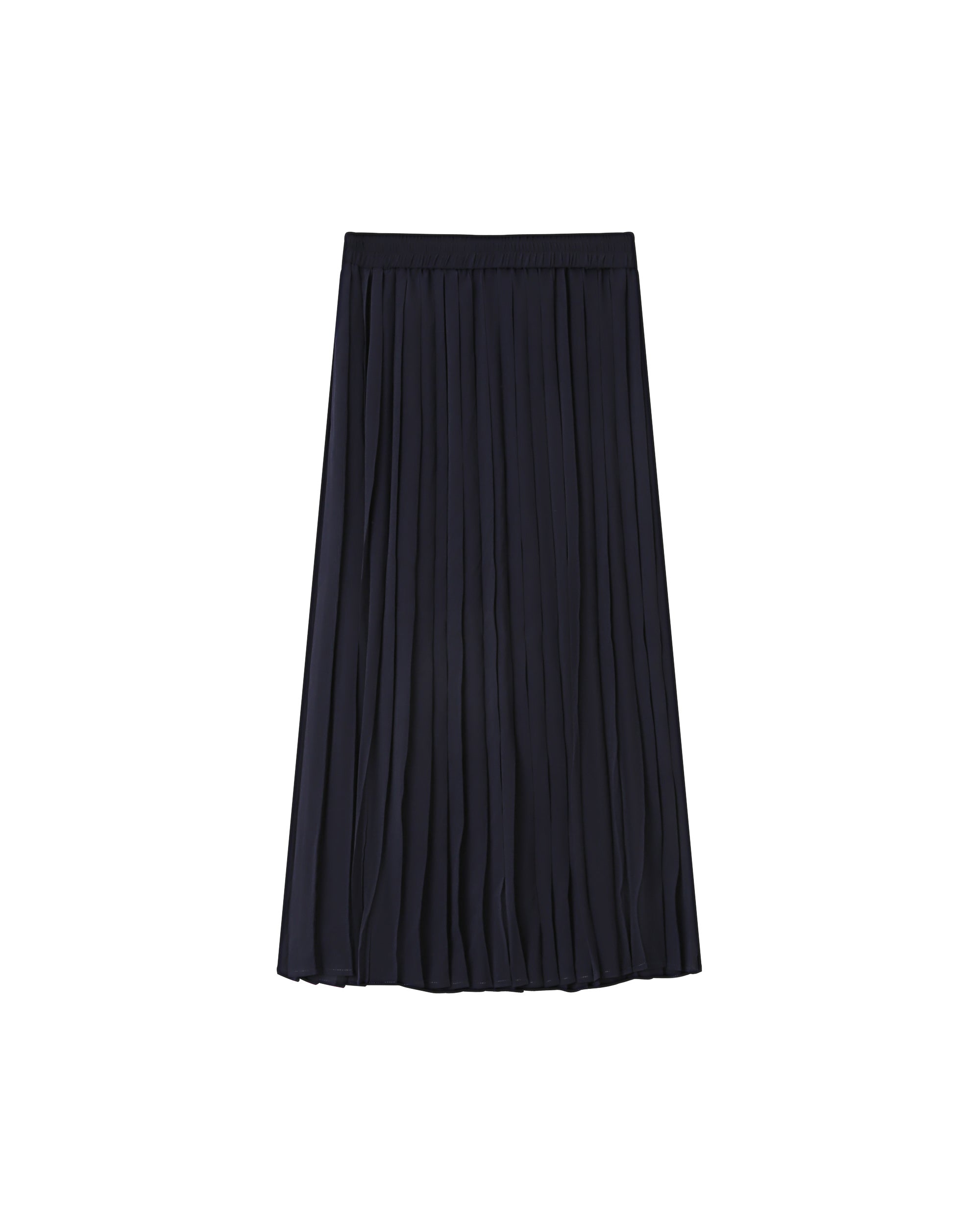 Jupe longue plissee marine Plisse
