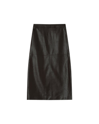 Jupe simili cuir chocolat Sirene