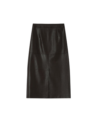 Jupe simili cuir chocolat Sirene