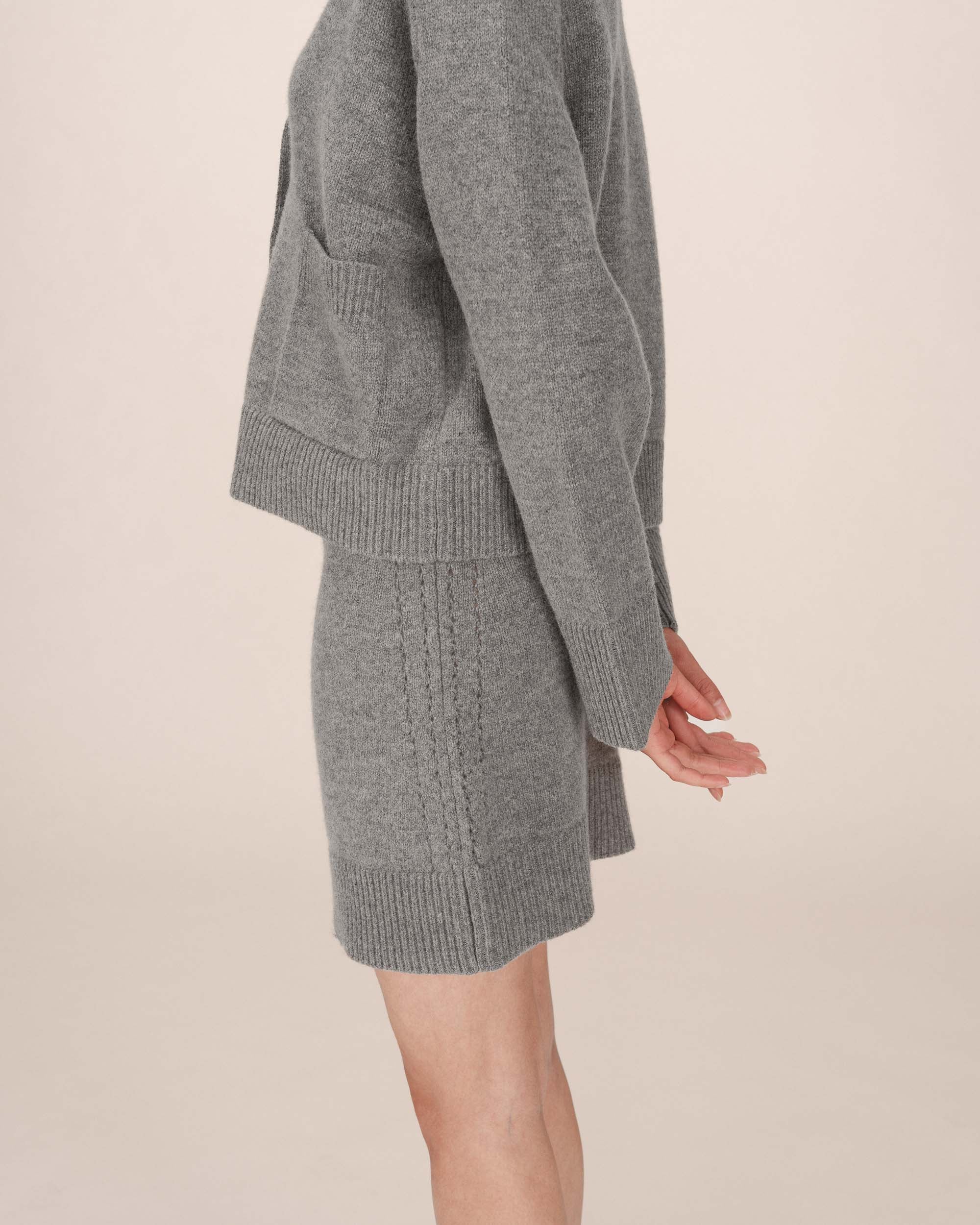Fitted knit skirt gray Shae