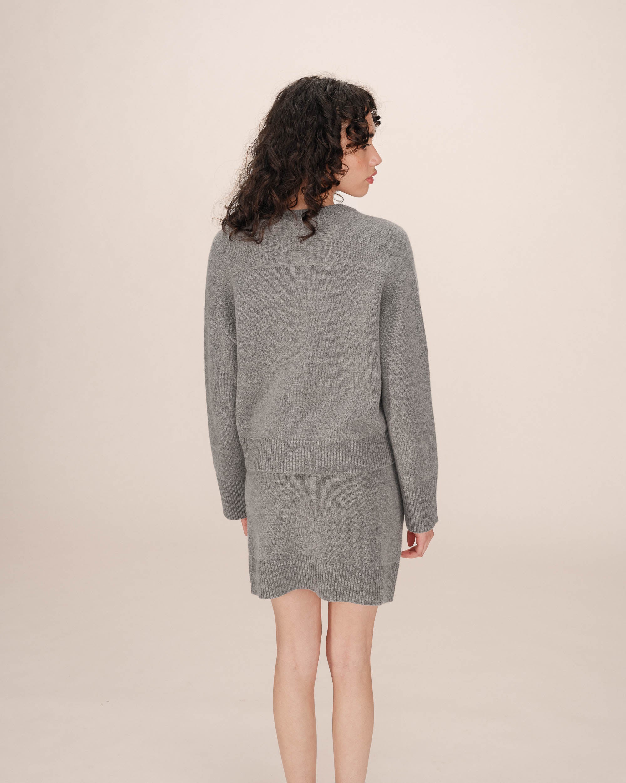 Fitted knit skirt gray Shae