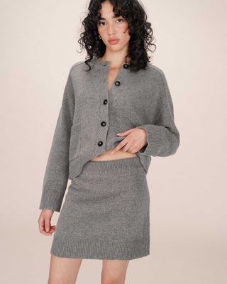Fitted knit skirt gray Shae