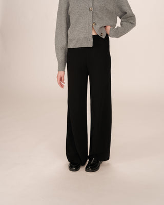 Pantalon en maille noir Sao