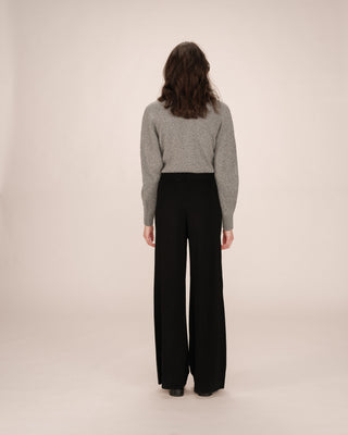 Pantalon en maille noir Sao