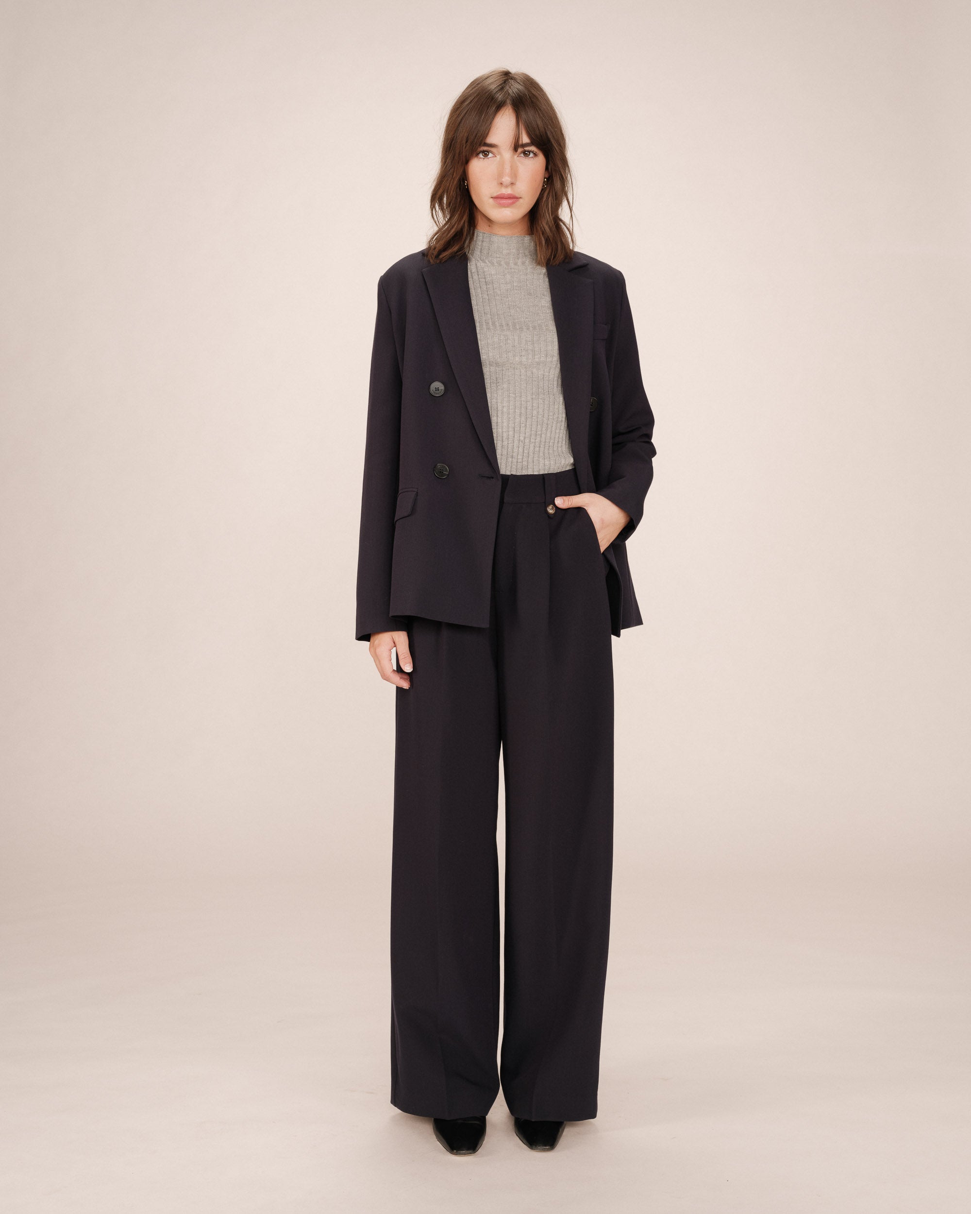 Pantalon tailleur marine Septime