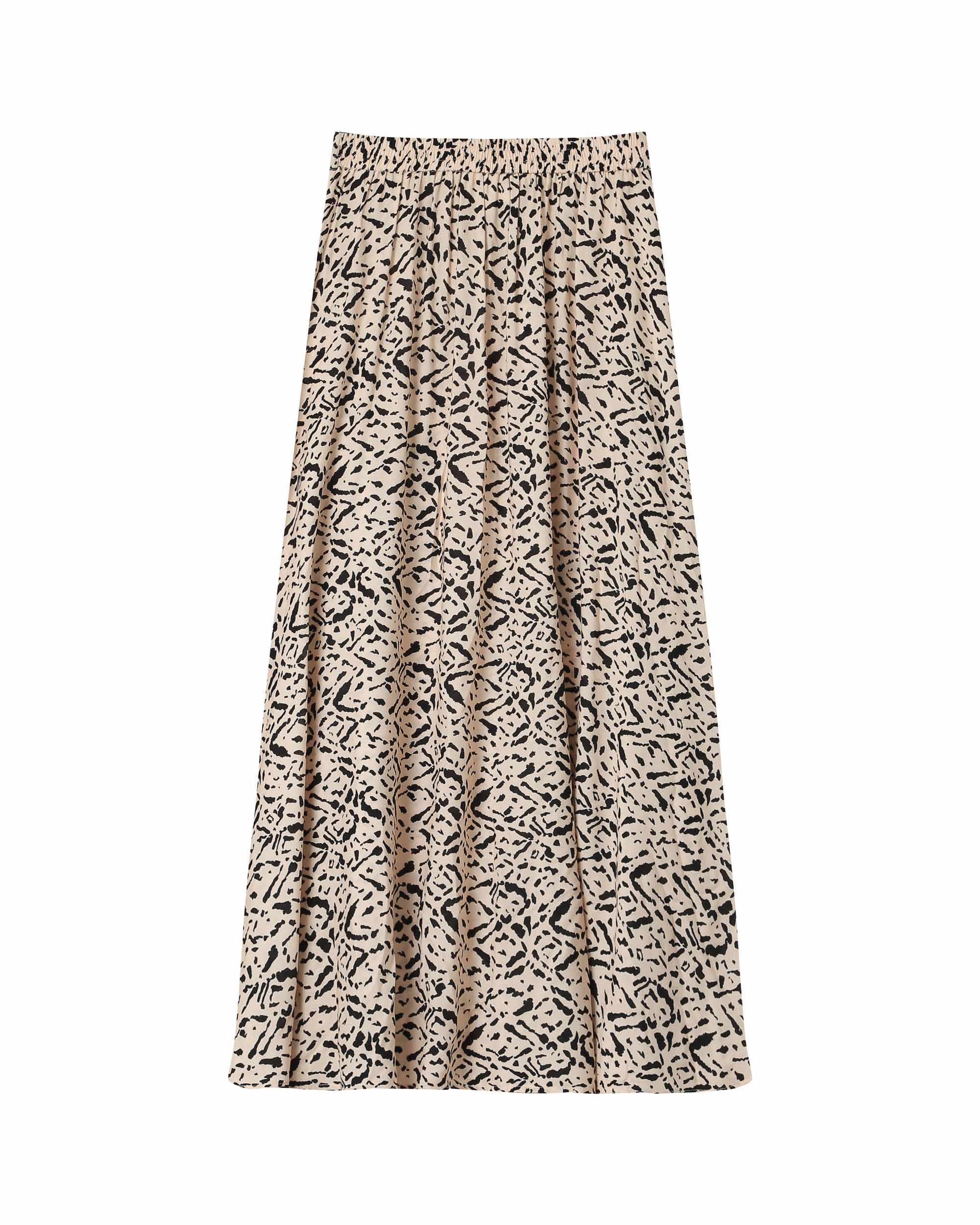 Jupe longue imprimée vanille Sibella