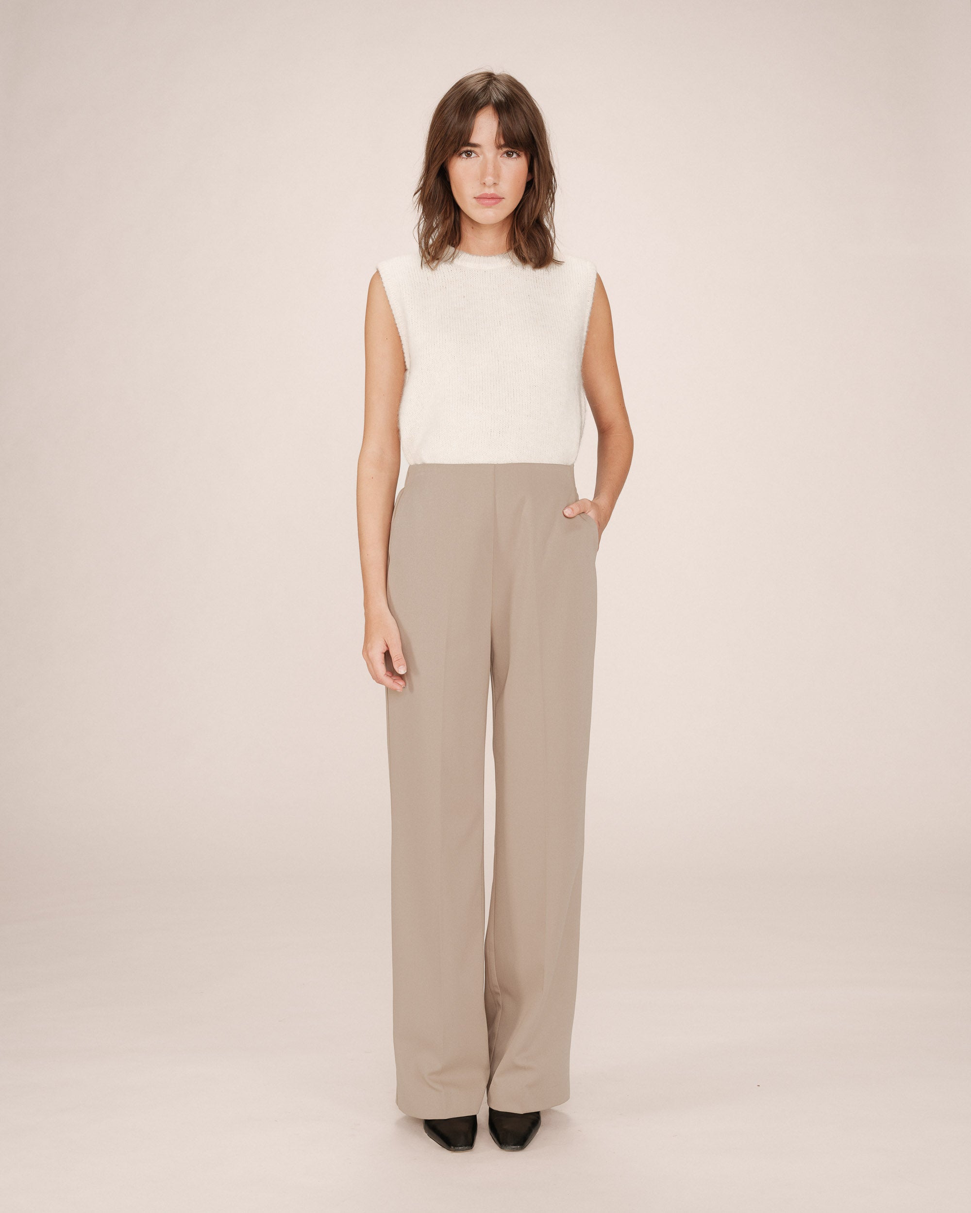 Tailored trousers greige Stewart