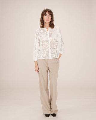Blouse en dentelle ivoire Sophia
