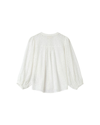 Blouse en dentelle ivoire Sophia