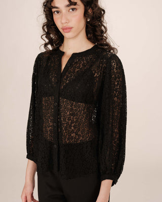 Blouse en dentelle noir Sophia