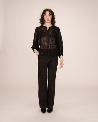 Blouse en dentelle noir Sophia