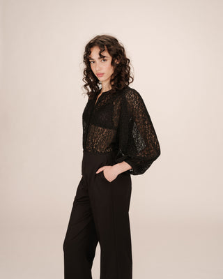 Blouse en dentelle noir Sophia