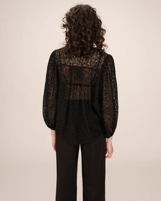 Blouse en dentelle noir Sophia