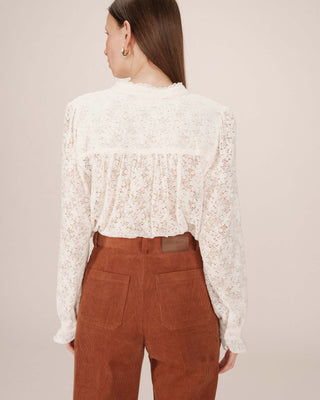 Blouse en dentelle ecru Swing