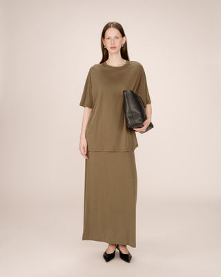 T-shirt en modal vert foret Santo