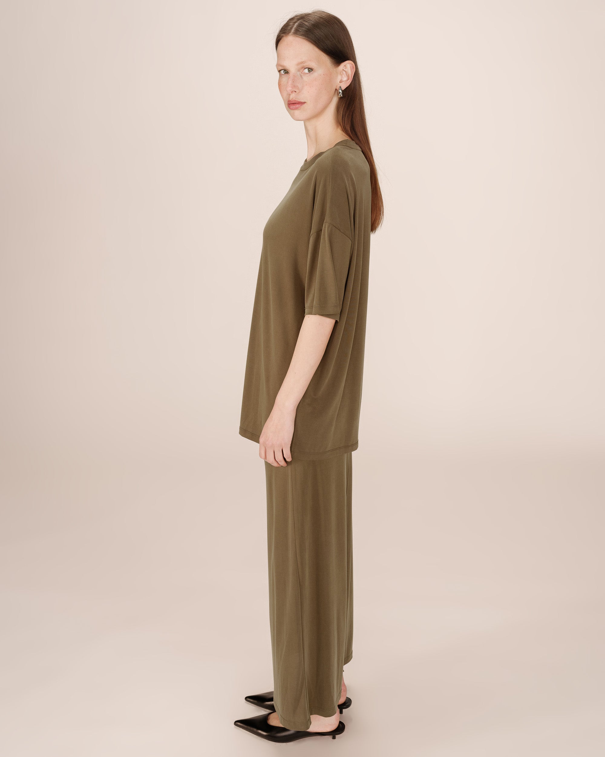 T-shirt en modal vert foret Santo