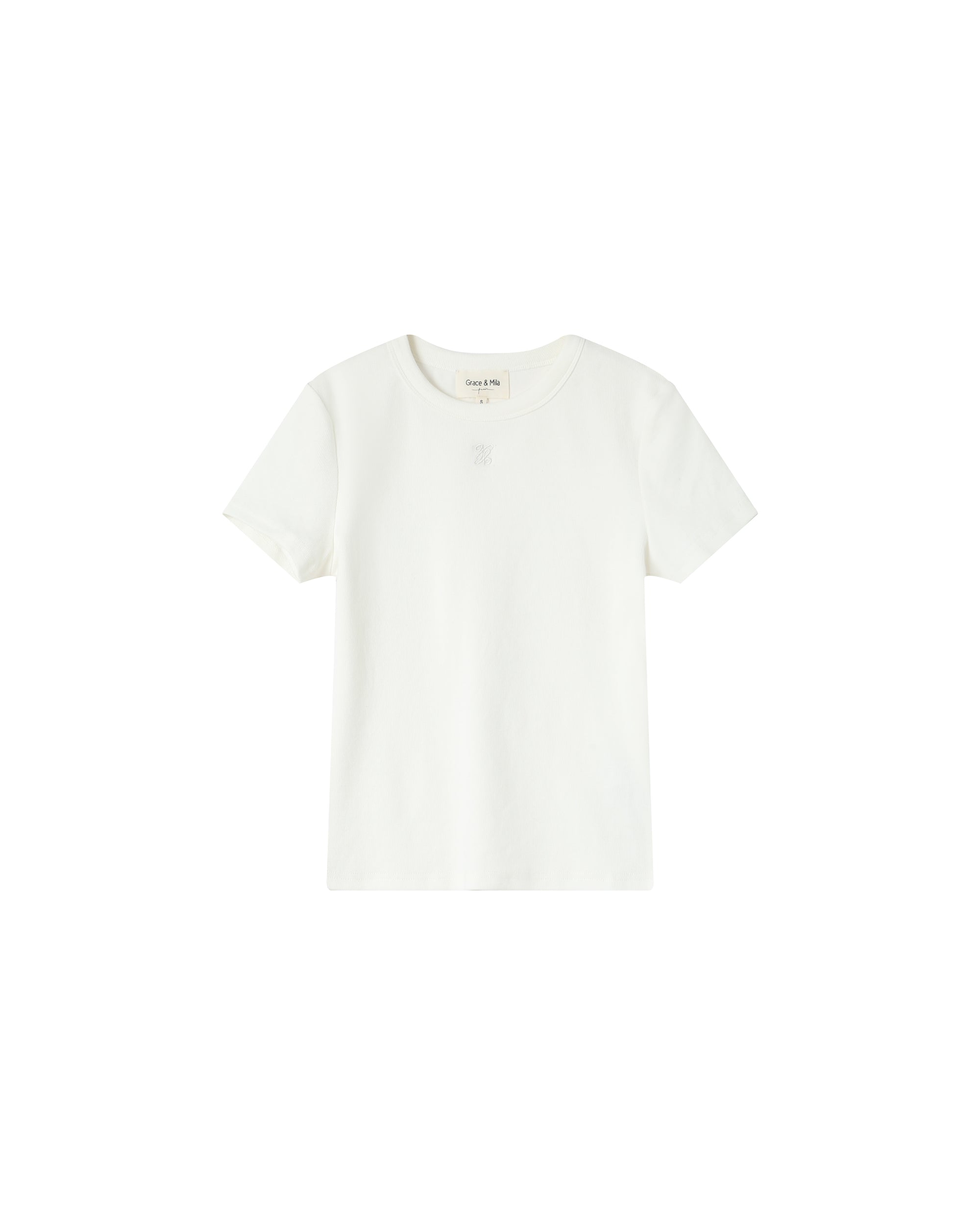 T-shirt col rond ivoire Sure