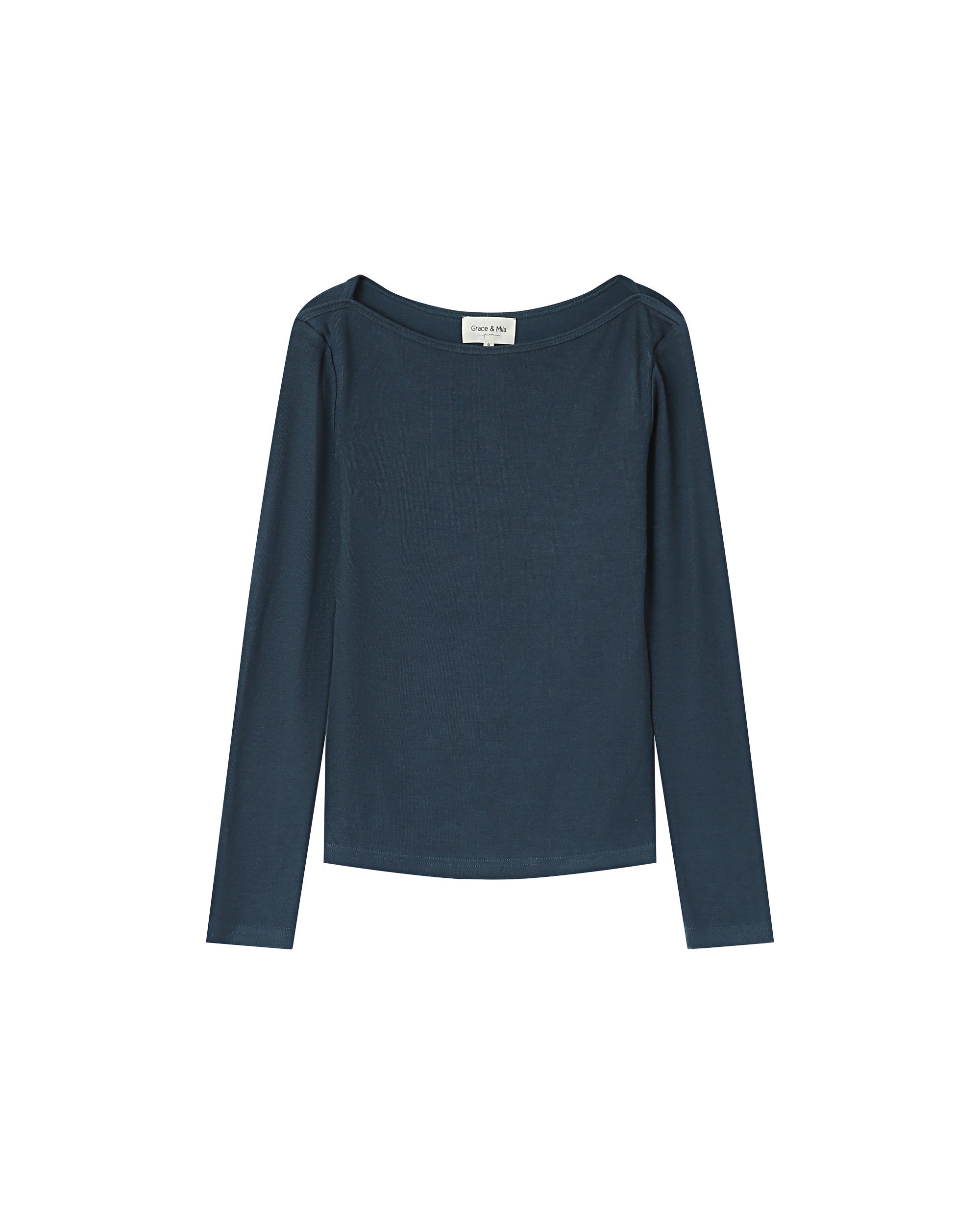 Boat neck top petroleum blue Stanley