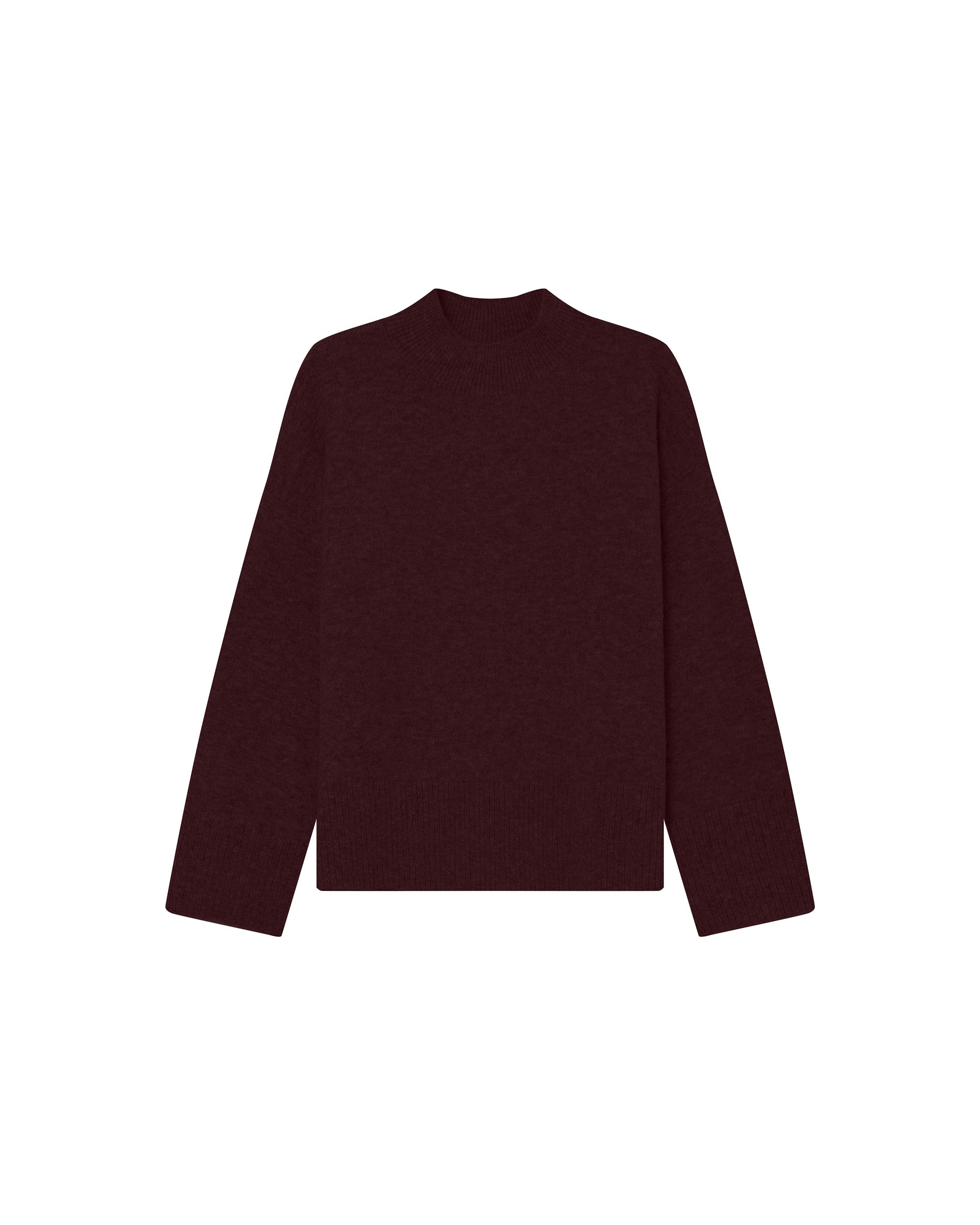 High neck sweater burgundy Salty