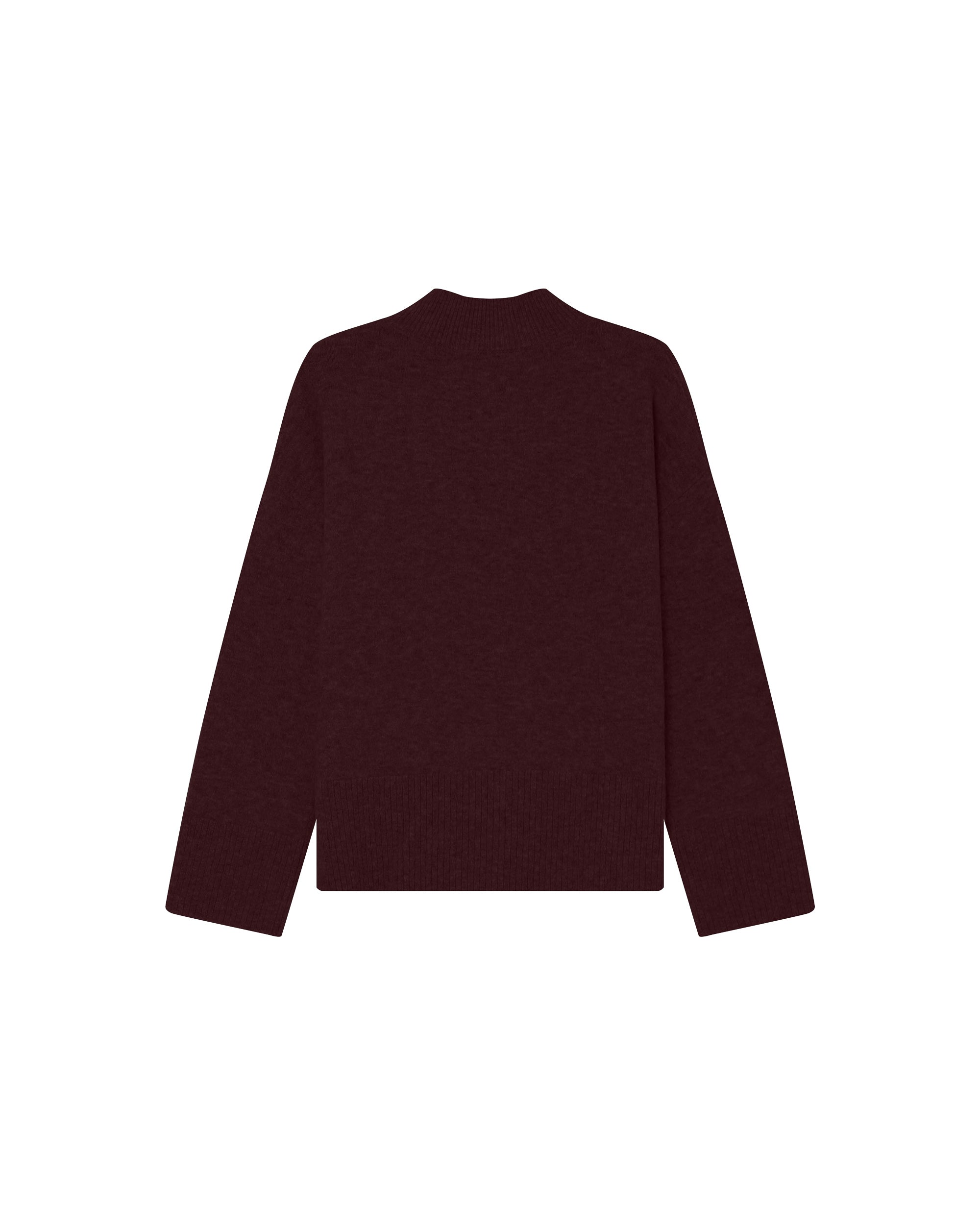 High neck sweater burgundy Salty