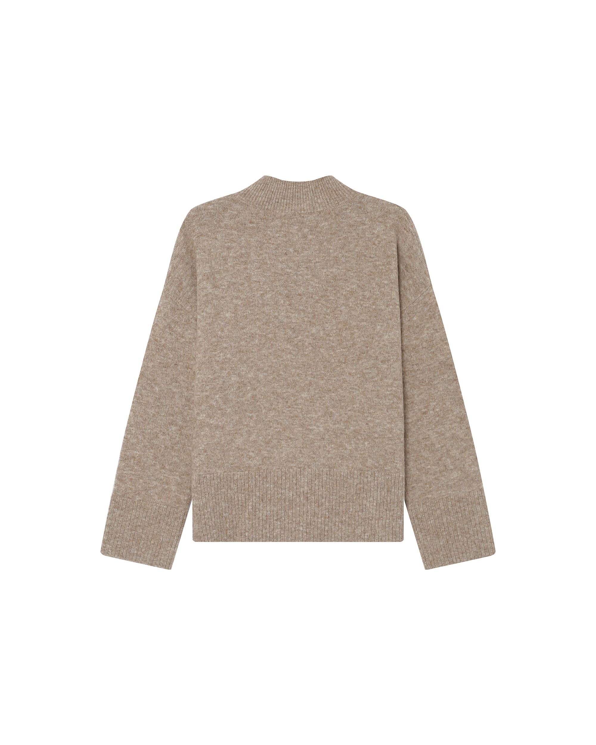 Pull col montant greige Salty